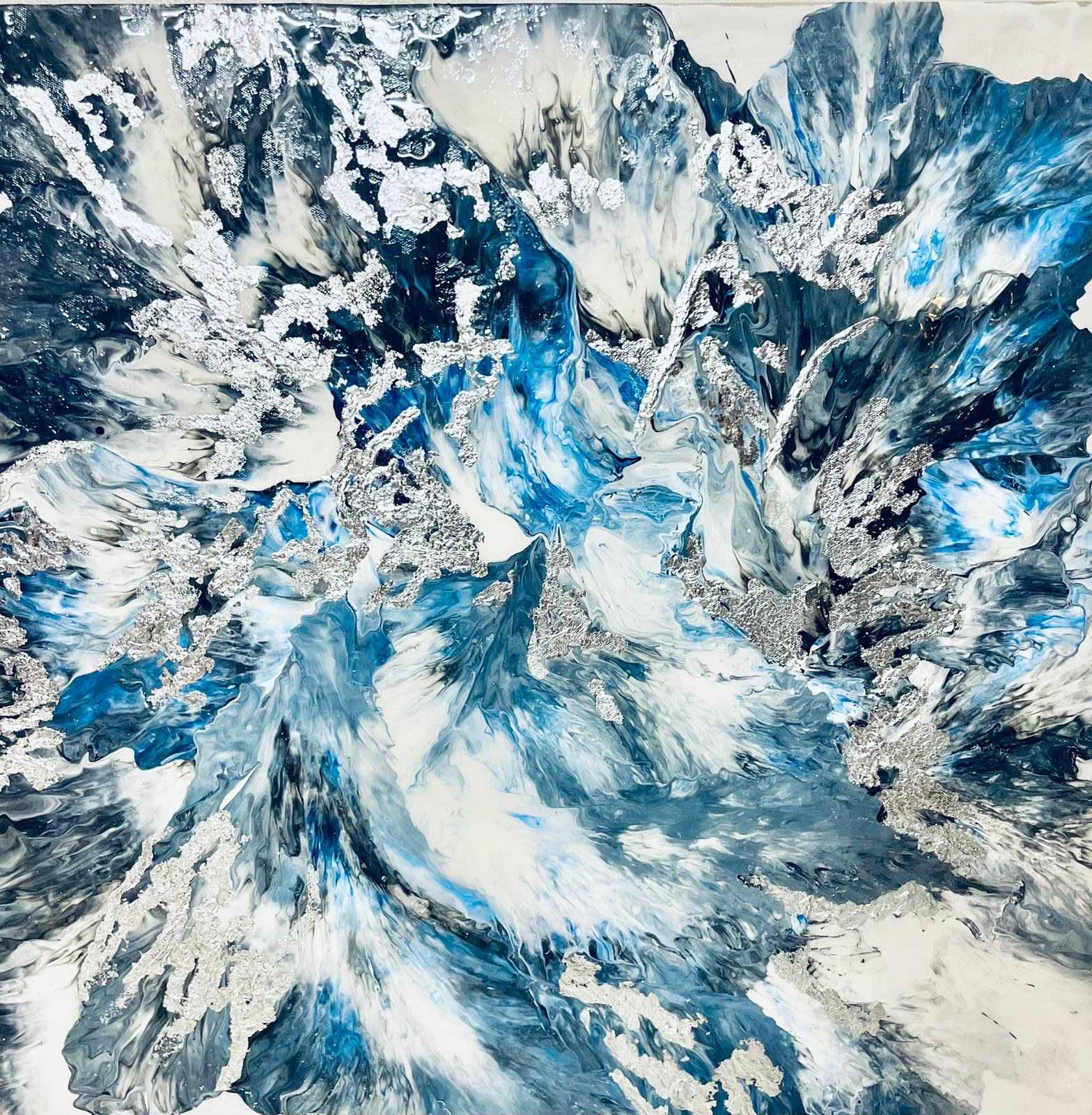 Waves — Acrylic Pour with Resin Finish